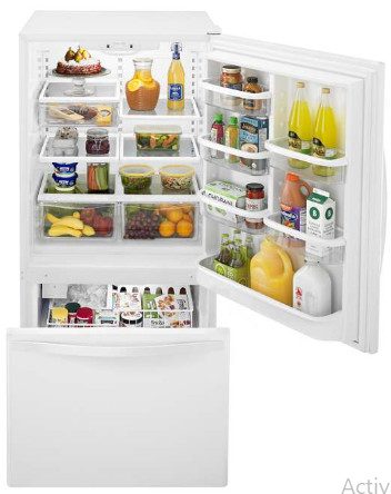 NEW 33-inches wide Bottom-Freezer Refrigerator with SpillGuard™ Glass Shelves - 22 cu. ft WRB322DMBW05 - Image 2