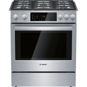 Bosch 800 Series Full Depth Slide-In Dual Fuel Range with Convection Pro Oven, Stainless Steel HDI8056C/09