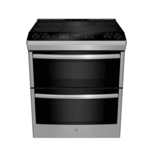 Profile Slide-in Smart Electric Range with True Convection No preheat Air fry Double Oven in FP Resistant Stainless Steel PCS980YM5FS