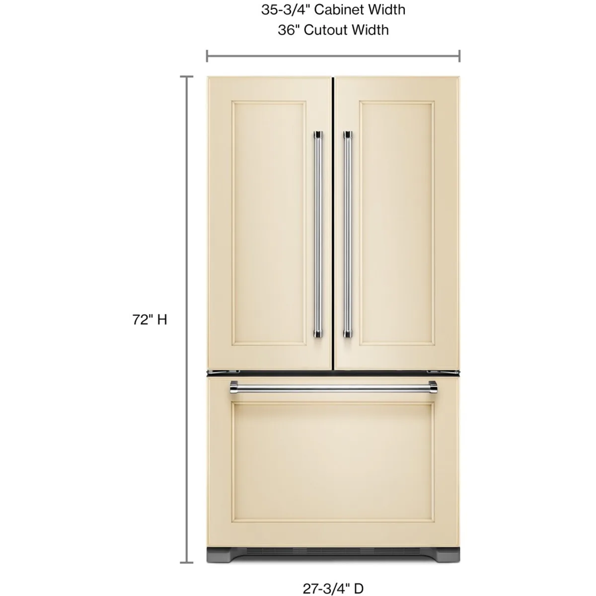 36 Inch Counter Depth French Door Refrigerator with 22 cu. ft KRFC302EPA09 - Image 2