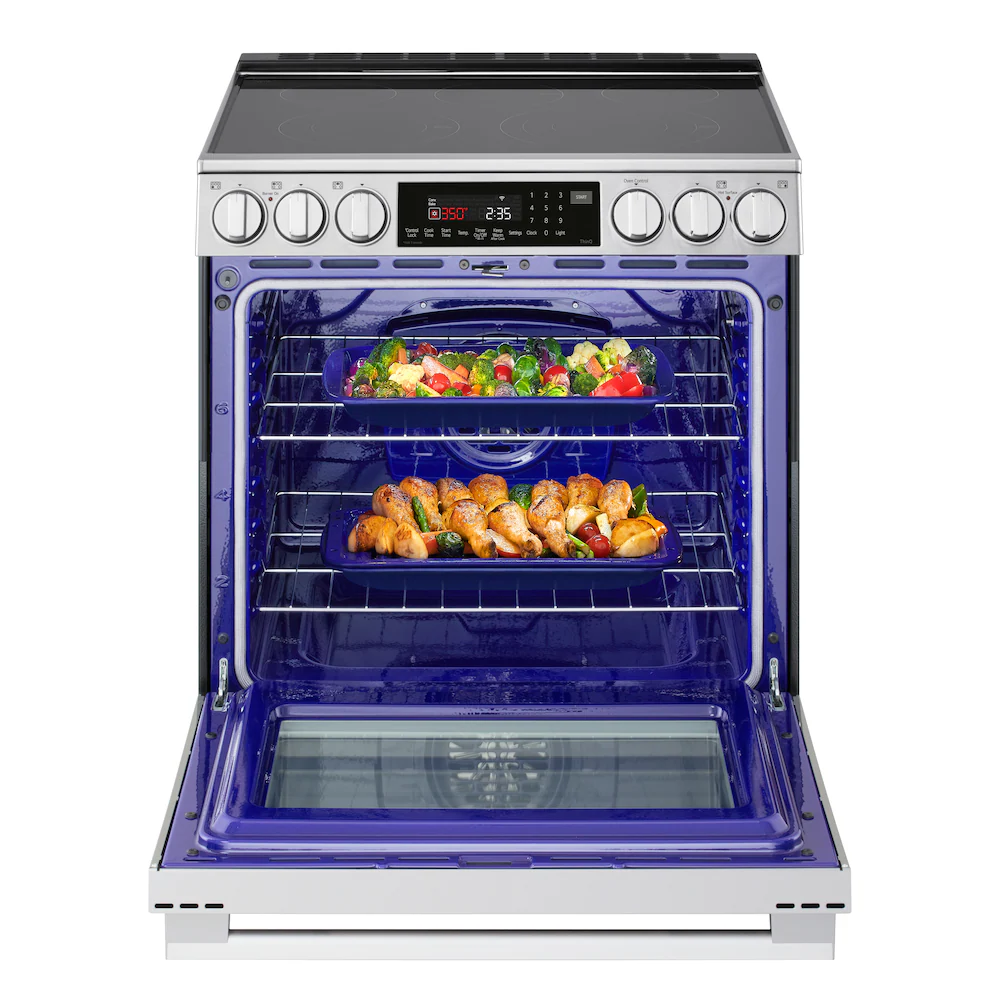 LG Electronics Smart Electric Slide-in Range with ProBake Convection Oven and Air Sous Vide in Smudge Resistant Stainless Steel LSEL6337XE - Image 3