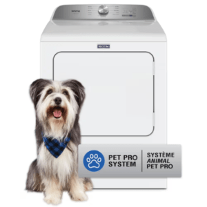 Maytag 7.0 Cu. Ft. Front Load Electric Dryer with Pet Pro System in White YMED6500MBK0
