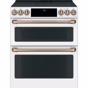 Café Slide-in Smart Electric Range with True Convection No preheat Air fry Double Oven in Matte White CCES750P4MW2