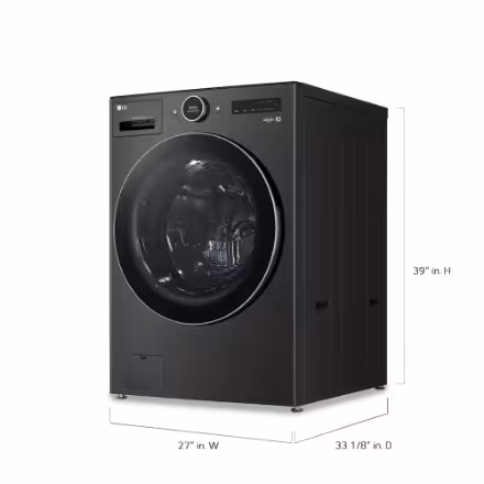 LG Electronics 5.7 cu. ft. Ventless All-in-One HeatPump Front Load Electric WashCombo with TurboWash360 WiFi in Black Steel - ENERGY STAR® WM6998HBA - Image 8