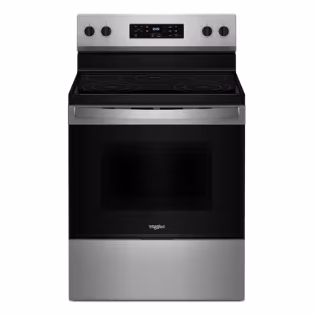 Whirlpool Electric Freestanding Range with Steam Clean and No Preheat Mode Oven in Stainless Steel YWFES3330RZ2