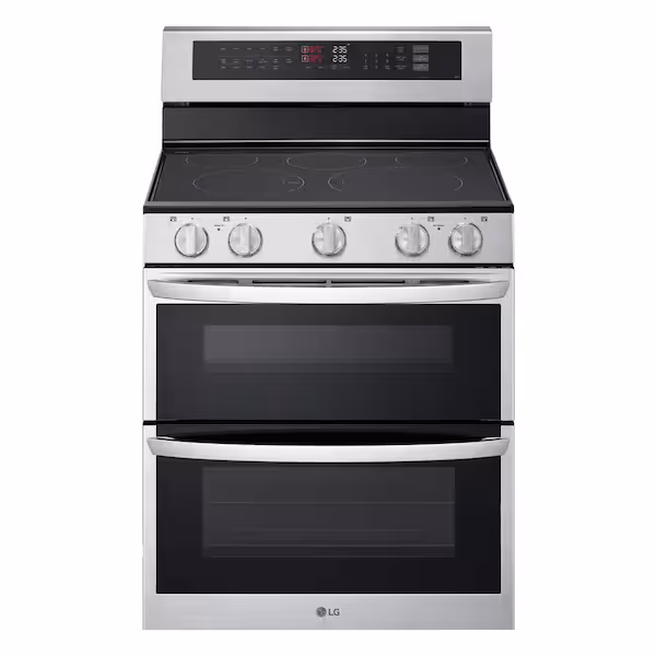30 in. 7.3 cu. ft. 5 Element Smart Electric Double Oven Freestanding Range in Stainless Steel with ProBake Convection LDEL7324SE