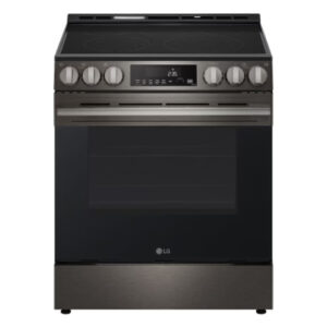 LG Electronics Smart Electric Slide-in Range with Wi-Fi Enabled Fan Convection Oven and Air Fry in Smudge Resistant Black Stainless Steel LSEL6333ZE