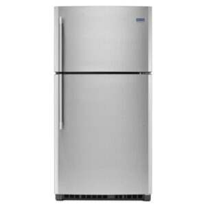 Maytag 33-inch W 21 cu. ft. Top Freezer Refrigerator in Fingerprint Resistant Stainless Steel MRT7118MFZ02