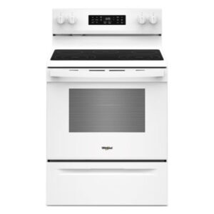 Whirlpool 30-inch Freestanding Electric Range with No Preheat Air Fry and Air Baking in White - ENERGY STAR® YWFES4530SW0