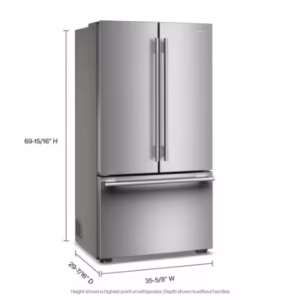 KitchenAid 36-inch 24.3 cu ft Counter Depth French Door Refrigerator in PrintShield Stainless KRFC236SPS02