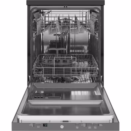GE 24-inch Portable Dishwasher with Stainless Steel Tub, Piranha Hard Food Disposer,12 Place Settings Capacity in Stainless Steel, 54 dBA - ENERGY STAR® GPT225SSL2SS - Image 2
