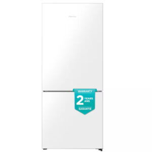 Hisense 28-inch W 14.8 cu. ft. Bottom Freezer Refrigerator in White, Counter Depth RB15A2CWE