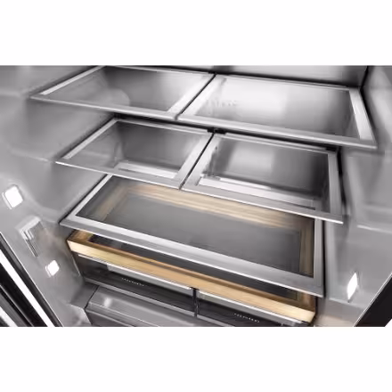 KitchenAid 36-inch 24.3 cu ft Counter Depth French Door Refrigerator in PrintShield Stainless KRFC236SPS02 - Image 4