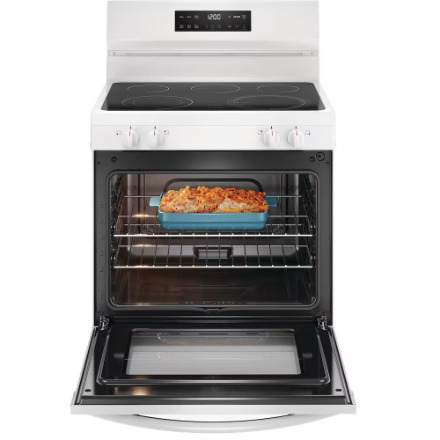 Frigidaire Electric Range with Dual Expandable Element EvenTemp Cooktop and Steam clean oven in White FCRE306CAWF - Image 6