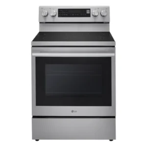 LG Electronics 30-inch Smart Electric InstaView Range with Probake Convection Oven, Air Fry and EasyClean in Smudge Resistant Stainless Steel - ENERGY STAR® LREN6325XE