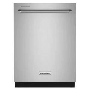 KitchenAid 24-In Built-In Hidden Controls 3-Rack Dishwasher 39 dB PrintShield Finish Stainless Steel KDTE204KPS1