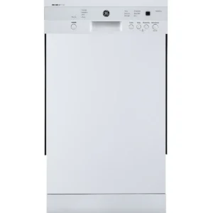 GE 18" Built-In Front Control Dishwasher with Stainless Steel Tall Tub White - GBF180SGMWW