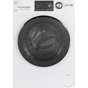 GE 24-Inch 2.8 cu. ft. Stainless Steel Drum Frontload Washer in White, ENERGY STAR® GFW148SSMWW
