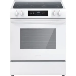 Frigidaire Slide-In Electric Range with 5 Element Cooktop and Steam Clean in White FCFE306CAWF