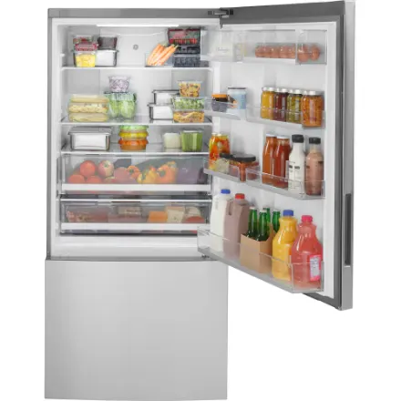 GE 31-inch 17.7 cu.ft. Bottom Freezer ,Fingerprint Resistant Refigerator Counter Depth in Stainless Steel - ENERGY STAR® GBE17HYRCFS - Image 3