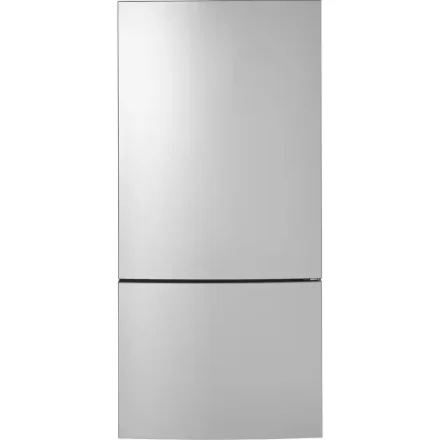 GE 31-inch 17.7 cu.ft. Bottom Freezer ,Fingerprint Resistant Refigerator Counter Depth in Stainless Steel - ENERGY STAR® GBE17HYRCFS