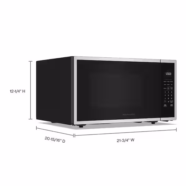 1.5 cu. ft. 1500 WElectric Countertop Microwave in PrintShield Stainless with Air Fry Function KMCS522RPS00 - Image 5