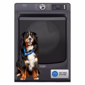 7.4 cu. ft. vented Front Load Gas Dryer in Midnight Steel with Pet Pro Option MGD7020RF0RF27A3FSE