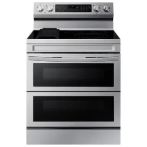Samsung 30 in. 5-Burner Element Smart Freestanding Double Oven Electric Range in Stainless Steel with Flex Duo NE63A6751SS/AC