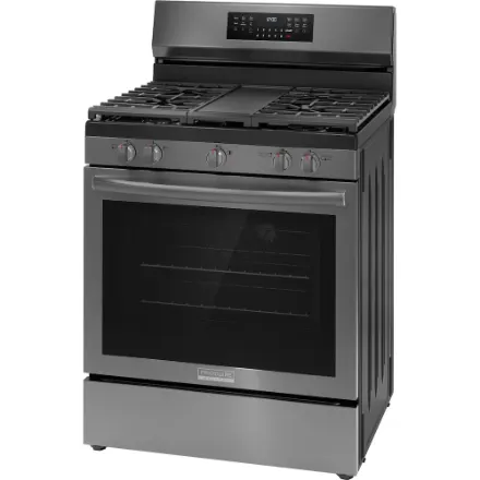 Frigidaire Gallery Gas Range with 5 Burner Cooktop, Air Fry and no Pre-heat oven in Smudge-Proof Black Stainless Steel GCRG3060BD - Image 2