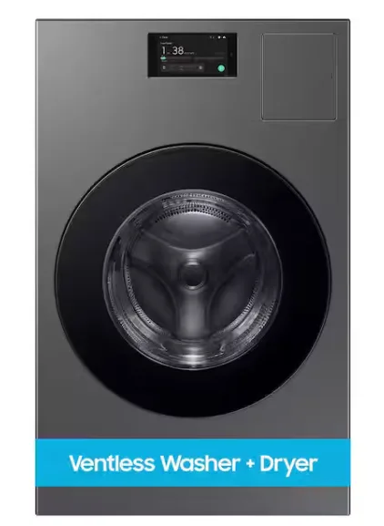 Bespoke 5.3 cu. ft. Ultra Capacity Ventless Heat Pump All-In-One Washer Dryer Combo with Super Speed in Dark Steel WD53DBA900HZ