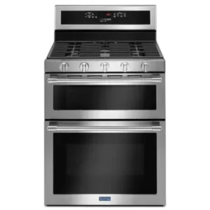 Maytag Gas Range with Self-Cleaning Convection Double Oven in Fingerprint Resistant Stainless Steel MGT8800FZ11