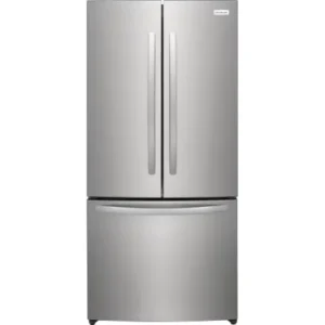 Frigidaire 32-inch W 17.6 Cu. Ft. Counter-Depth French Door Refrigerator in Brushed Steel - ENERGY STAR® FRFG1723AV