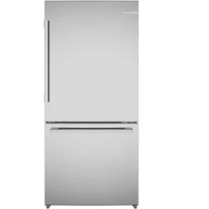 Bosch 100 Series 33-Inch 17.2cu. ft. Counter-Depth No Frost Bottom Freezer Refrigerator in Stainless Steel - ENERGY STAR® B33CM10SNS
