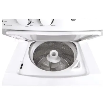GE 27-Inch 4.4 cu. ft. (IEC) Spacemaker Unitized Apartment Size Stacked Washer and 5.9 cu. ft. Dryer Laundry Centre in White GUD27ESMMWW - Image 6