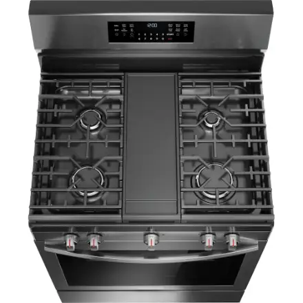 Frigidaire Gallery Gas Range with 5 Burner Cooktop, Air Fry and no Pre-heat oven in Smudge-Proof Black Stainless Steel GCRG3060BD - Image 6