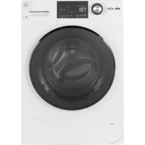 GE 24-Inch 2.8 cu. ft. Stainless Steel Drum Frontload Washer in White, ENERGY STAR® GFW148SSMWW