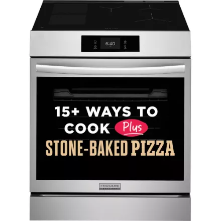 Frigidaire Gallery 30-inch 6.2 Cu. Ft. Induction Range with Stone-Baked Pizza in Stainless Steel GCFI307CBF