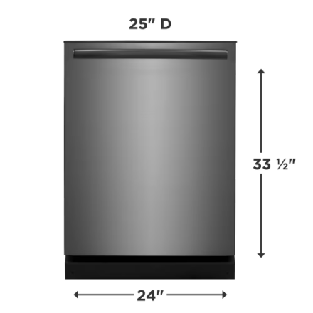 Frigidaire Gallery 24 inch Built-In Top Control Dishwasher with Orbit clean in Smudge-Proof Black Stainless Steel 52 dBA - ENERGY STAR® GDPH4515AD - Image 5