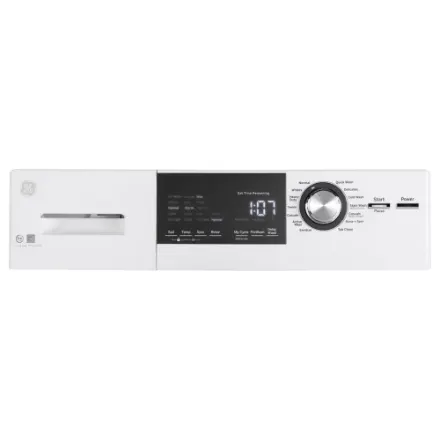 GE 24-Inch 2.8 cu. ft. Stainless Steel Drum Frontload Washer in White, ENERGY STAR® GFW148SSMWW - Image 5