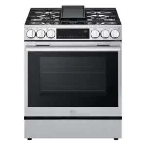 LG Electronics 30-inch Smart Gas Slide-In Range with ProBake Convection InstaView Oven and Air Fry in Smudge Resistant Stainless Steel LSGL6335X