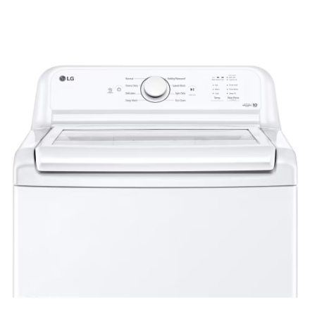 LG Electronics 4.8 cu. ft. Top Load Washer with Agitator and SlamProof Glass Lid in White WT6105C - Image 3