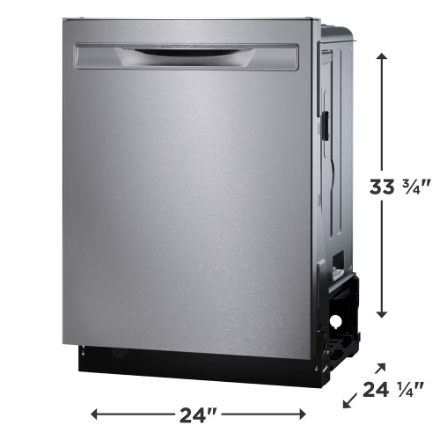 Frigidaire Gallery 24 in. Top Control Built in Tall Tub Dishwasher in Stainless Steel with 7-Cycles and 50 Minute Normal Wash, 49 dBA -ENERGY STAR® GDSP471TAF0A - Image 3