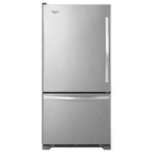 Whirlpool 30-inch W 19 cu. ft. Bottom Freezer Refrigerator in Monochromatic Stainless Steel - ENERGY STAR® WRB329LFBM06