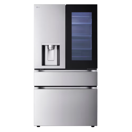 LG Electronics 36-inch 29 cu. ft. Standard-Depth MAX French 4-Door Refrigerator with MyColor InstaView Door-in-Door & Full-Convert Drawer in Stainless Steel - ENERGY STAR® LF29S8365S
