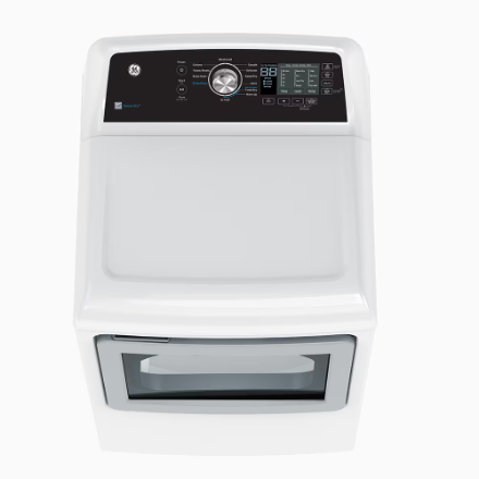 GE 7.4 cu. ft. Top Load Electric Dryer with SaniFresh Cycle, Sensor Dry, My Cycle, eDry Energy Saving Option and LED Display in White - ENERGY STAR® GTD68EBMR0WS - Image 2