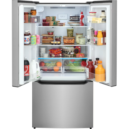 Frigidaire 33-inch 20 Cu. Ft. Counter-Depth French Door Refrigerator in Stainless Steel Look FRFG2033AV - Image 2