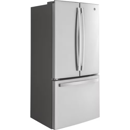 GE 33-inch 18.6 Cu. Ft. Counter-Depth French Door Refrigerator with Internal Water Dispenser, Fingerprint Resistant in Stainless Steel GWE19JYLHFFS - Image 3