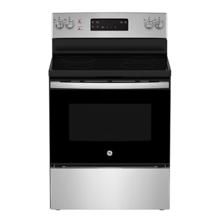 GE Free-Standing Electric Range with Self Cleaning Storage drawer Single Oven in Stainless Steel JCB630SVSS