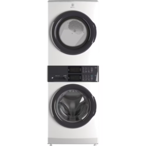 Electrolux Laundry Tower Single Unit Front Load 5.1 Cu. Ft. Washer and 8 Cu. Ft. Electric Dryer - ENERGY STAR® ELTE730CAW
