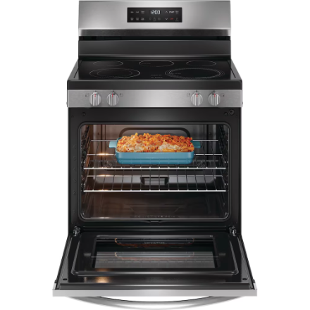 Frigidaire 30-inch Freestanding Electric Range with EvenTemp Cooktop and Steam Clean in Stainless Steel - Image 3
